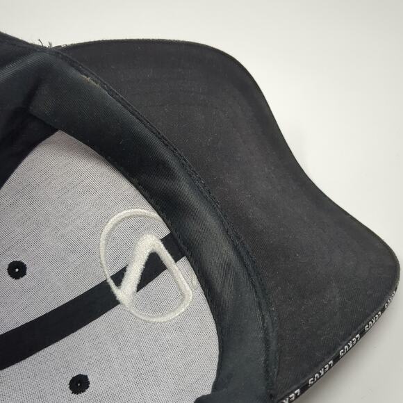 Lexus Strapback Hat Black One Size Adjustable Embroidered Logo 6 Panel - Picture 8 of 9